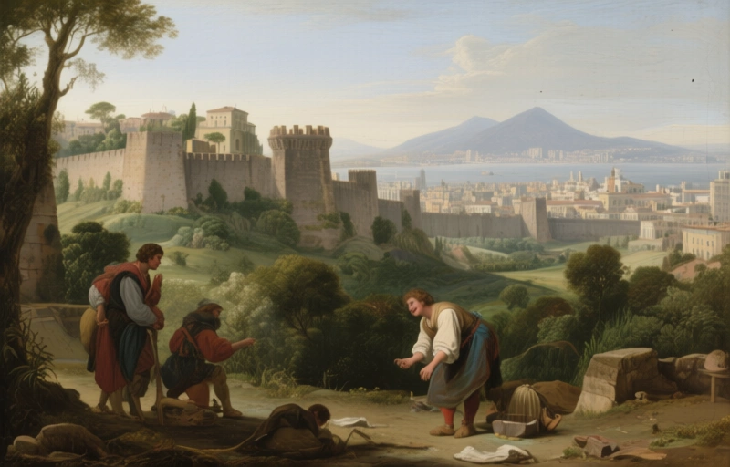 Jan van Stinemolen's 1582 Naples View: Nature and City Walls