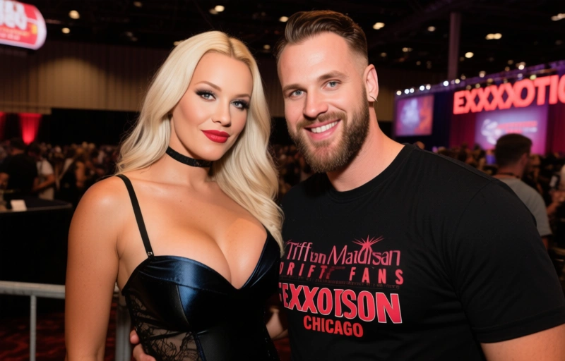Visuelle Darstellung von Tiffani Madison trifft Fans auf der EXXXOTICA Chicago