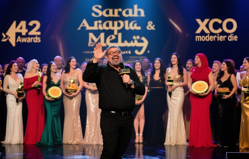 Visuelle Darstellung von Sarah Arabic & Melony Melons moderieren die 42. XRCO Awards