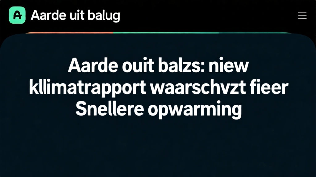 Aarde uit balans: nieuw klimaatrapport waarschuwt voor snellere opwarming