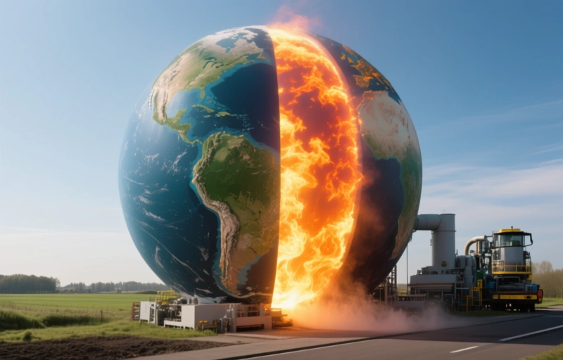 Visuele weergave van Aarde uit balans