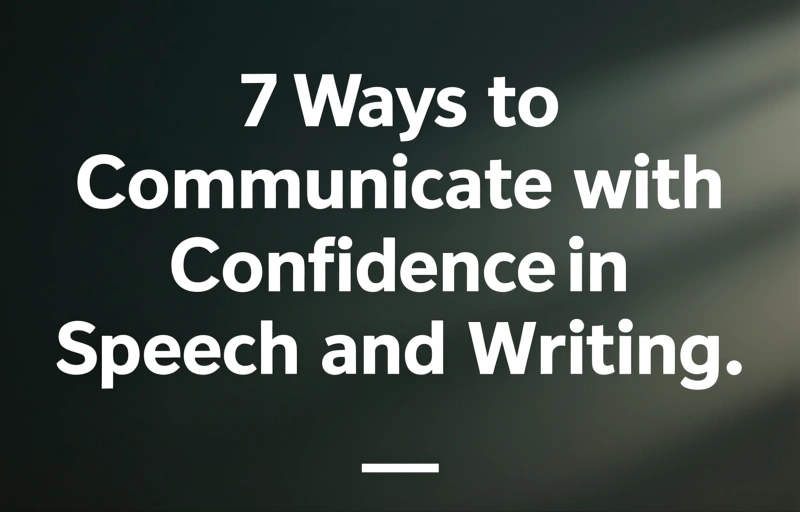 Visual representation of 7 Ways to Communicate with Confidence in Speech and Writing