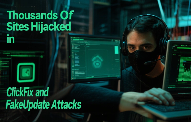 Visual representation of Thousands of Sites Hijacked in ClickFix and FakeUpdate Attacks