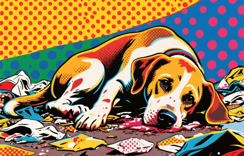 Abandono animal en Las Vegas: Perro desnutrido hallado tras basura