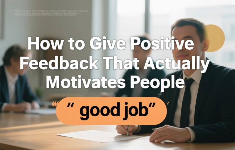 Visual representation of How to Give Positive Feedback That Actually Motivates People