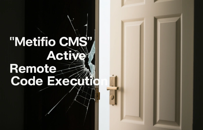 Visual representation of MetInfo CMS Flaw Under Active Attack