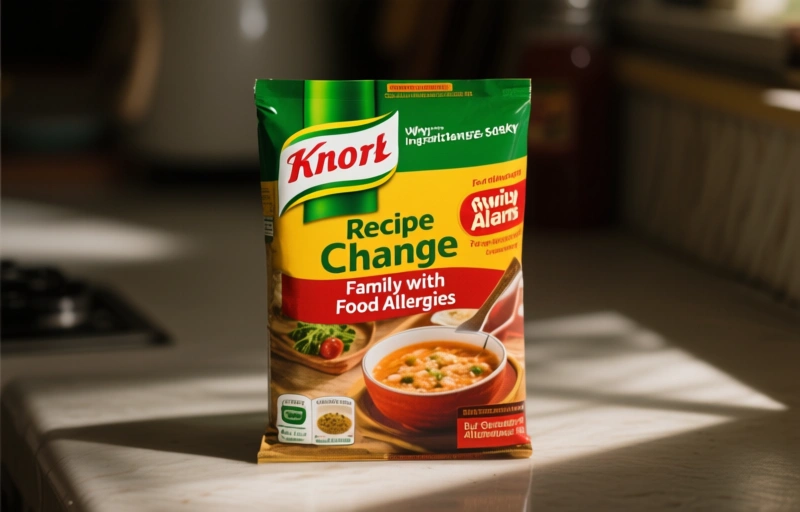 Visual representation of Knorr Recipe Change Alarms Family with Food Allergies
