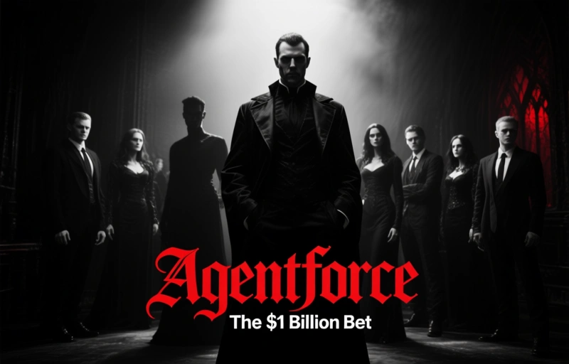 Visual representation of Salesforce Stock Dips as CEO Bets Big on Agentforce AI