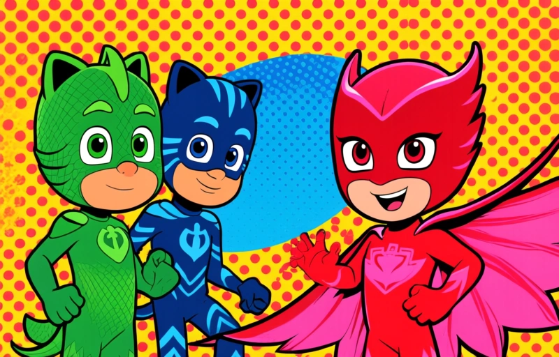 Visuele weergave van PJ Masks Superhelden