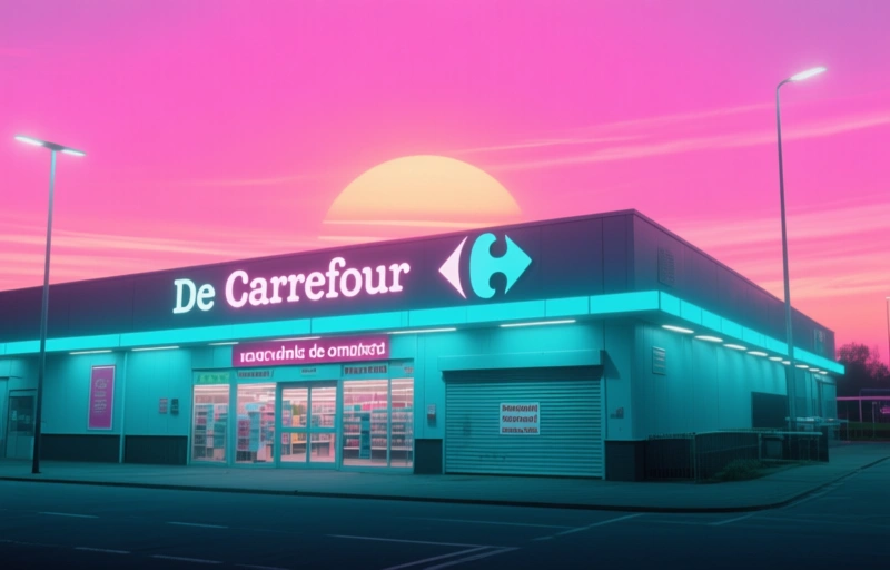 Visuele weergave van Dak Carrefour market ingestort na wolkbreuk in Mortsel