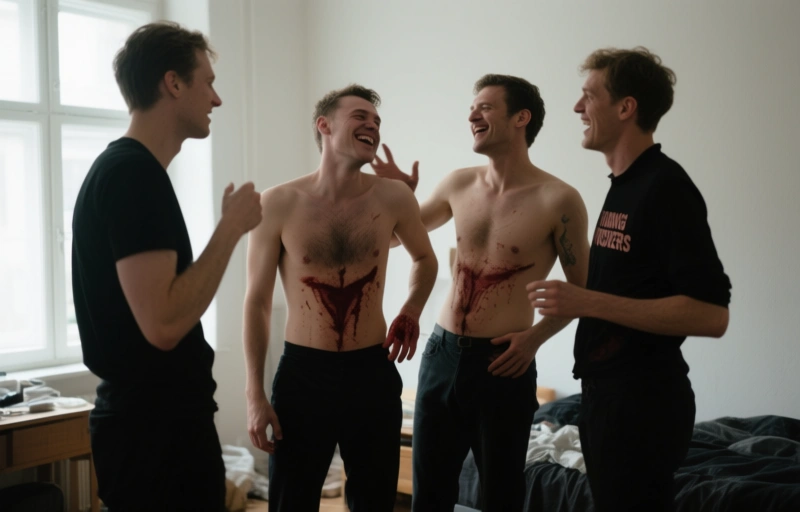 Vier Männer, eine Leidenschaft: Ungeschützte Orgie bei Hung Fuckers