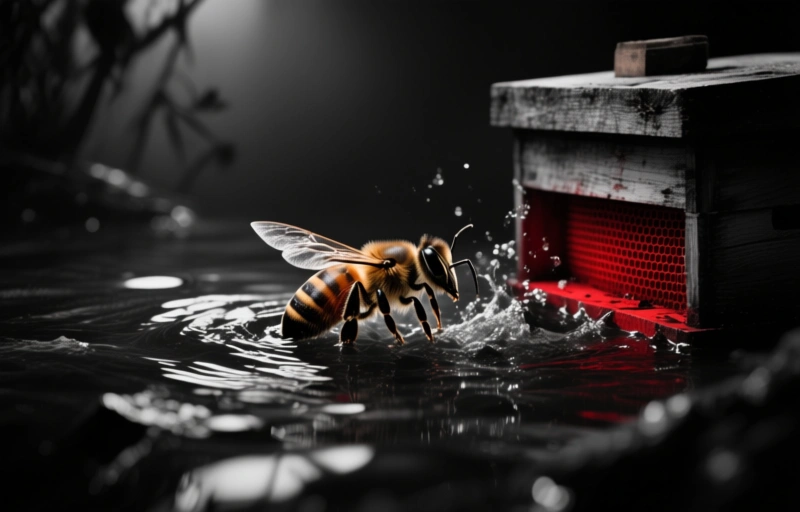 Bees Can Swim and Use Visual Cues to Survive Water Crashes