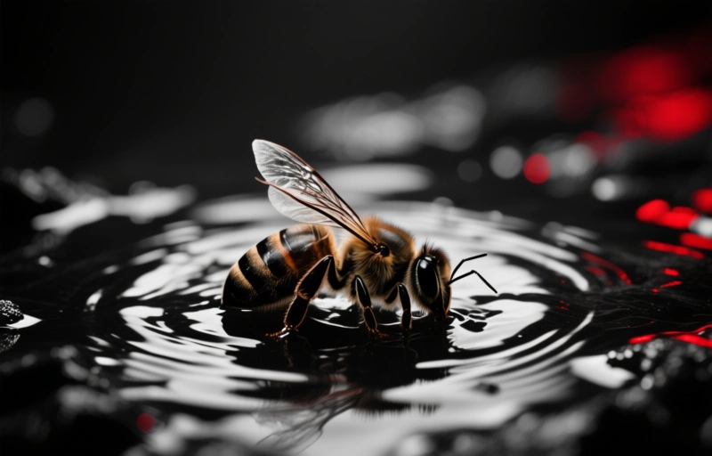 Visual representation of Bees Can Swim and Use Visual Cues to Survive Water Crashes