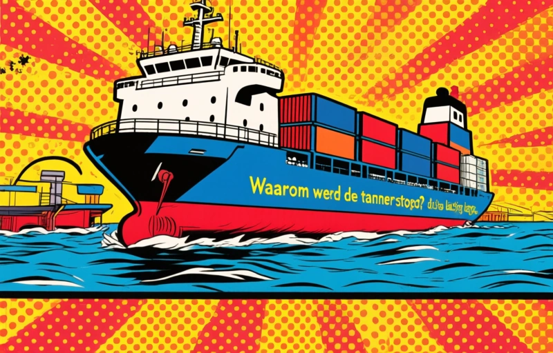 Visuele weergave van Supertanker met Iraakse olie hervat reis na Amerikaanse blokkade