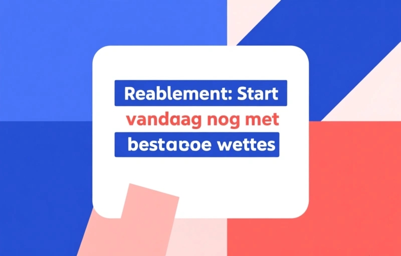 Reablement: Start vandaag nog met bestaande wetten