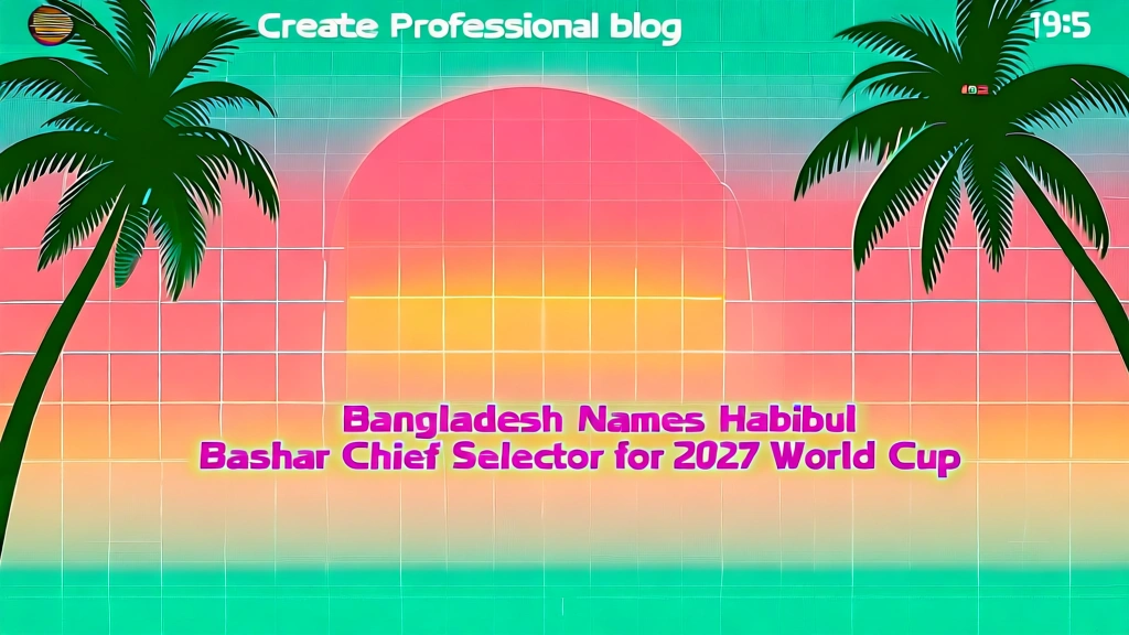 Bangladesh Names Habibul Bashar Chief Selector for 2027 World Cup
