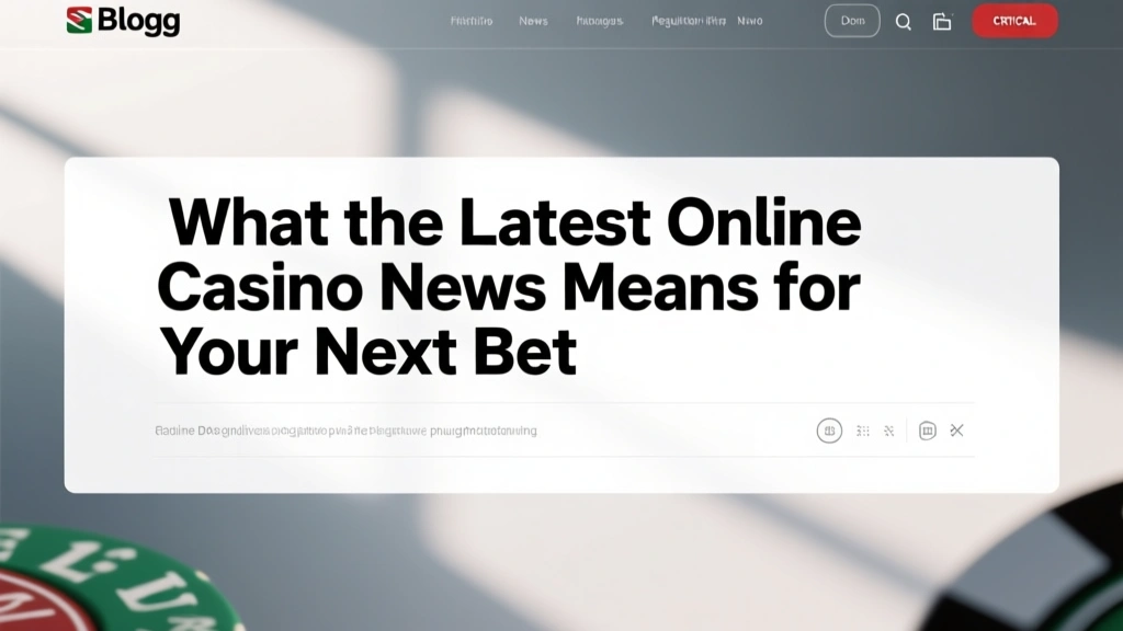 What the Latest Online Casino News Means for Your Next Bet