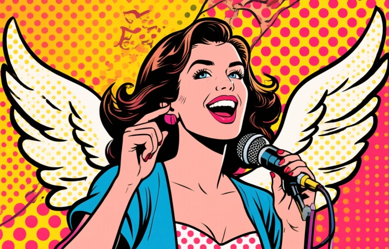 Representación visual de Angelia, la cantante más joven en residir en Las Vegas con 'Eternal Whitney'