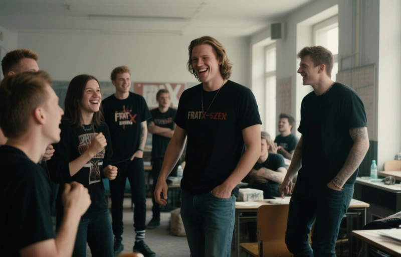 Kyle verwöhnt die ganze Crew in FratX-Szene