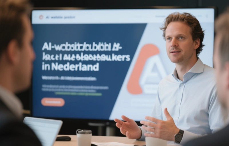 Visuele weergave van AI-website bouwen