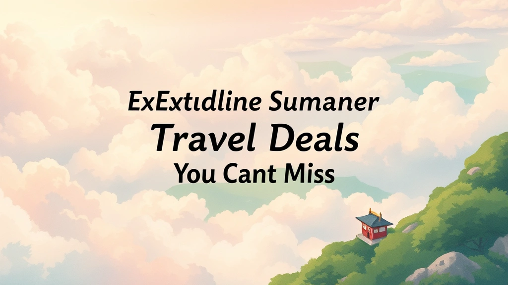Exclusive Summer Travel Deals You Canât Miss