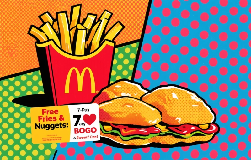 McDonald's Free Fries & Nuggets: 7-Day BOGO & Sweetheart Card Deals