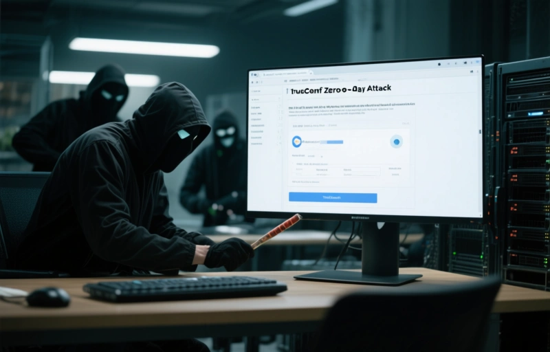 Visual representation of TrueConf Zero-Day Attack