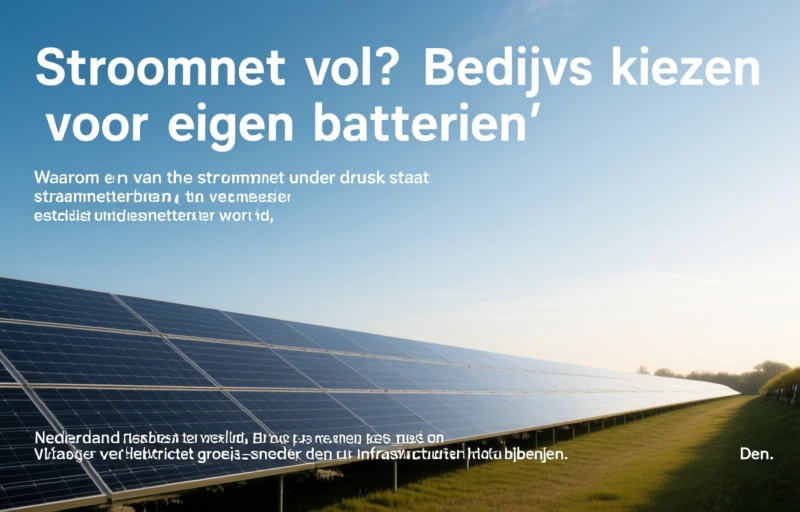Visuele weergave van Stroomnet vol? Bedrijven kiezen voor eigen batterij