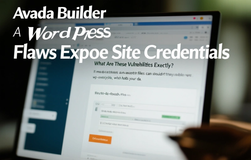 Visual representation of Avada Builder WordPress Flaws Expose Site Credentials