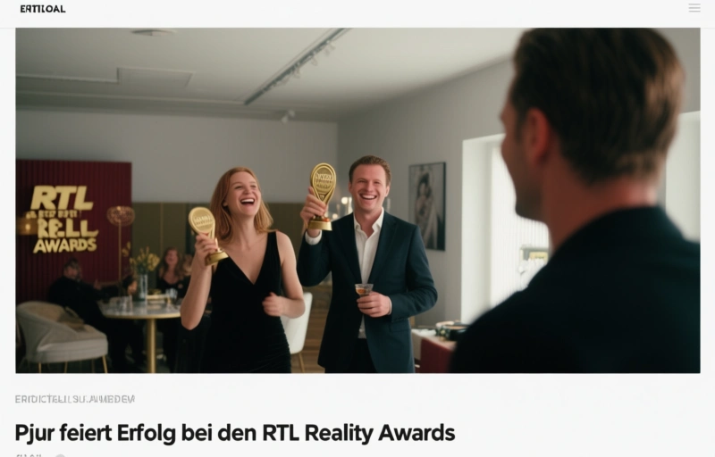 Pjur feiert Erfolg bei den RTL Reality Awards