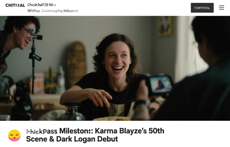 ChickPass Milestone: Karma Blayze's 50th Scene & Dark Logan Debut