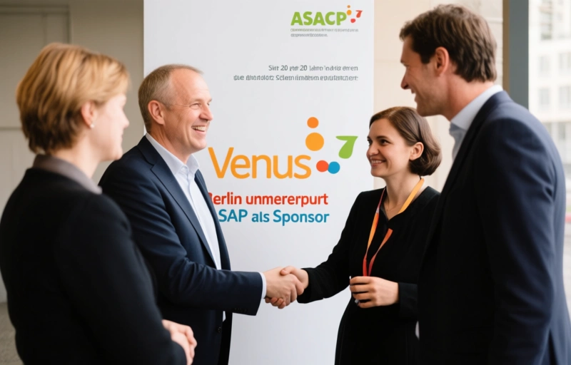 Visuelle Darstellung von Venus Berlin unterstützt ASACP als Sponsor