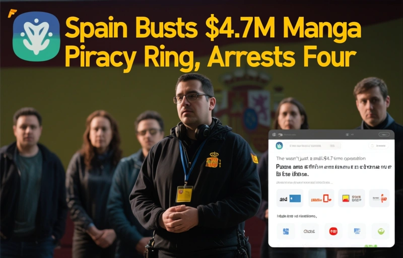 Visual representation of Spain Busts $4.7M Manga Piracy Ring, Arrests Four