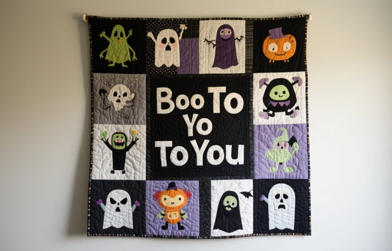 Visual representation of Boo To You Mystery Quilt and Stitch Along