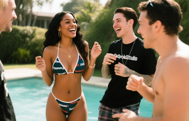 Visual representation of TadpoleXStudio Drops Angel Windell Gangbang Scene