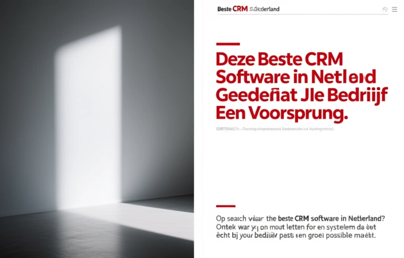 Deze Beste CRM Software in Nederland Geeft Je Bedrijf Een Voorsprong