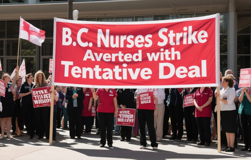 Visual representation of B.C. Nurses Strike Averted with Tentative Deal