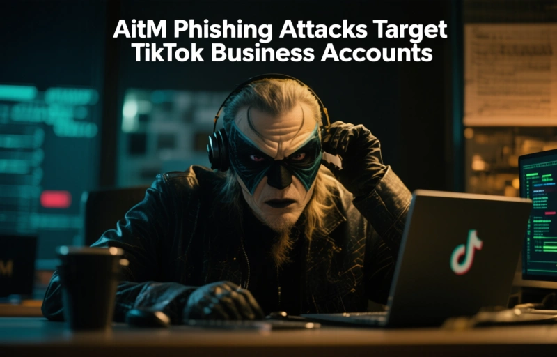 Visual representation of AitM Phishing Attacks Target TikTok Business Accounts