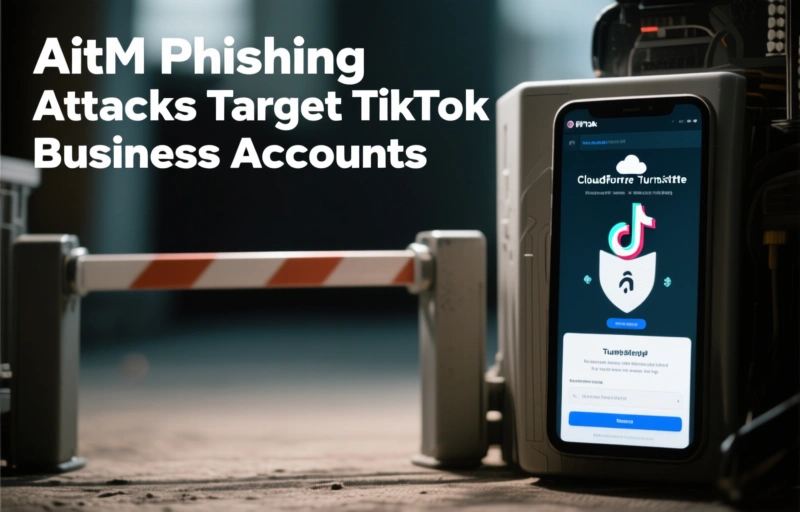 Visual representation of AitM Phishing Attacks Target TikTok Business Accounts