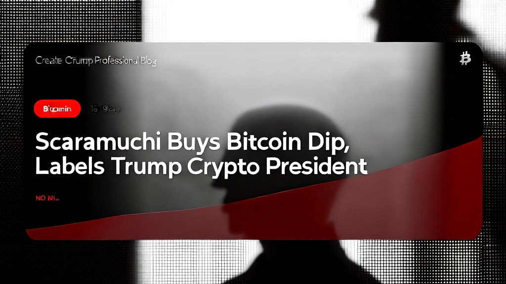Scaramucci Buys Bitcoin Dip, Labels Trump Crypto President
