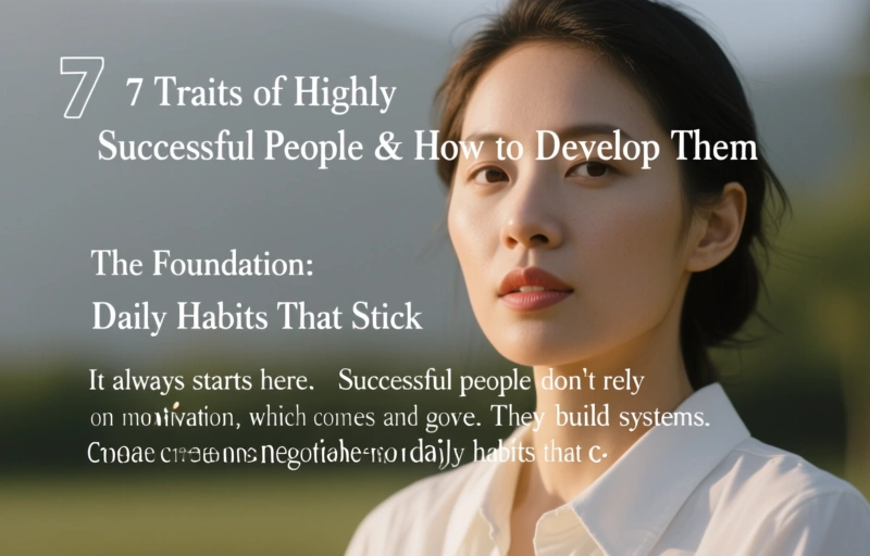 Visual representation of 7 Traits of Highly Successful People & How to Develop Them