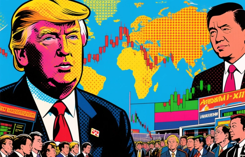 Aandelen blijven dicht bij records tijdens top Trump-Xi