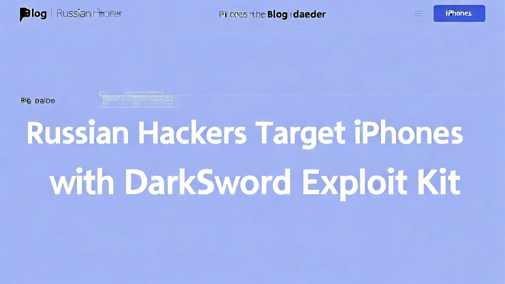 Russian Hackers Target iPhones with DarkSword Exploit Kit