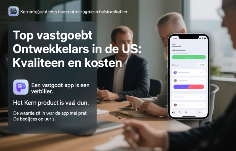Visuele weergave van Top vastgoed app ontwikkelaars in de VS