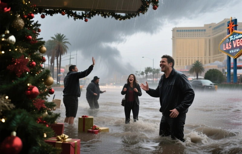 Weihnachtssturm in Las Vegas: Regen und Hochwasserwarnung