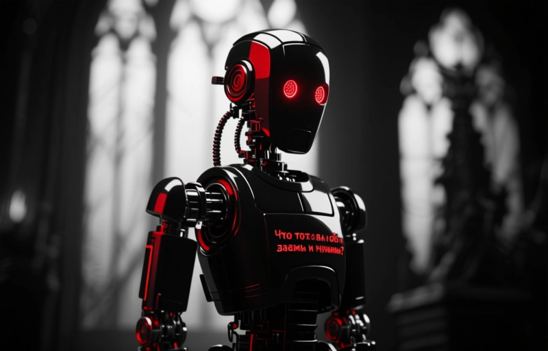 Визуальное представление Робот-собака патрулирует достопримечательность Лас-Вегаса