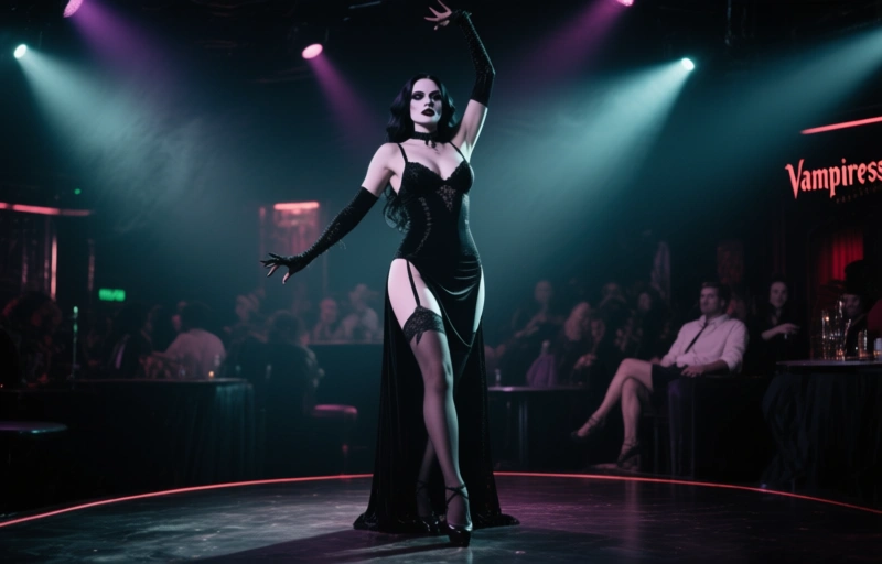 Visuelle Darstellung von Vampiress live im Exposé Gentlemen's Club San Diego