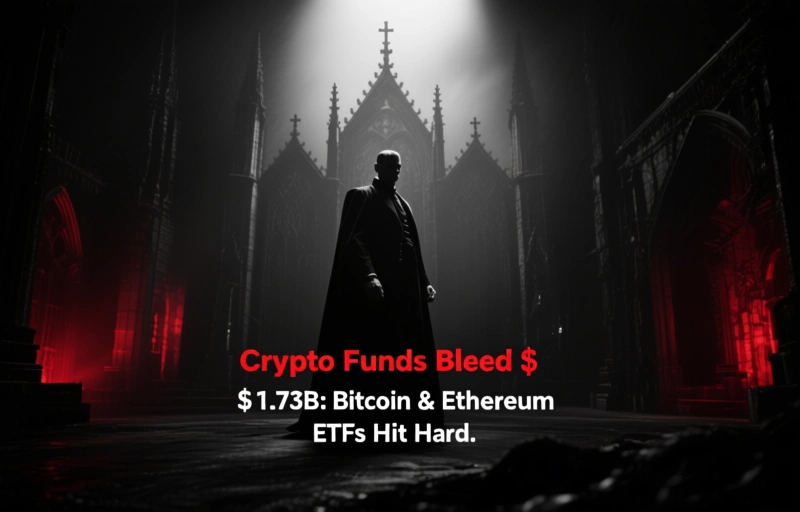 Crypto Funds Bleed $1.73B: Bitcoin & Ethereum ETFs Hit Hard