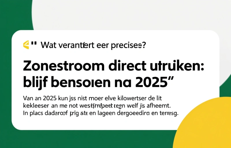 Visuele weergave van Zonnestroom direct gebruiken