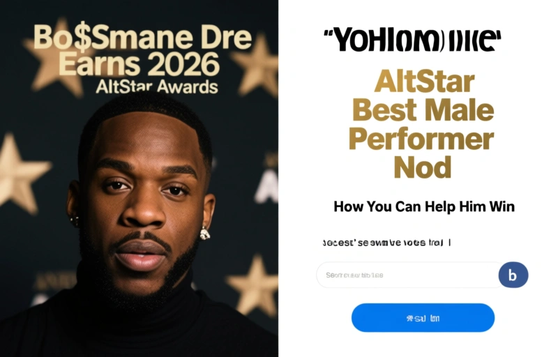 Visual representation of Bo$mane Dre Earns 2026 AltStar Best Male Performer Nod